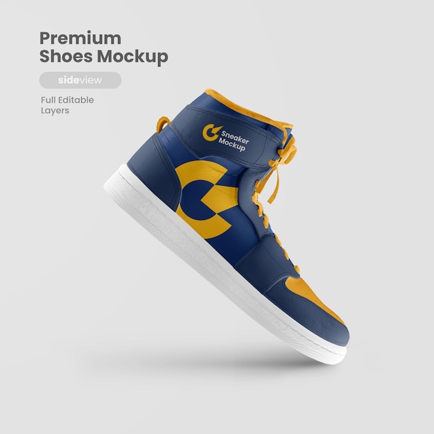 Premium Psd Side View Of Premium Shoes Mockup