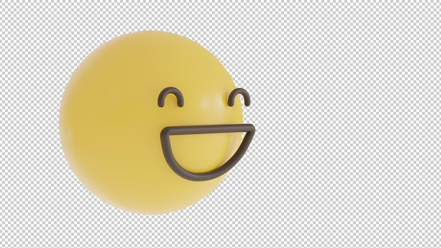 Premium PSD | Side view thrilled emoji png