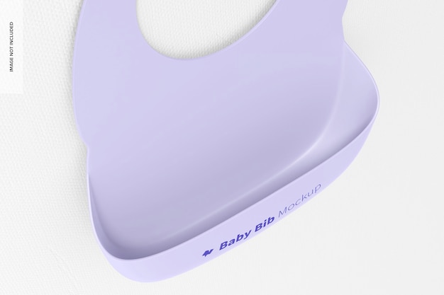 Download Free Psd Silicone Baby Bib Mockup Close Up