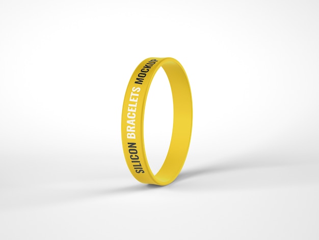 Download Silicone rubber bracelet mockup | Premium PSD File