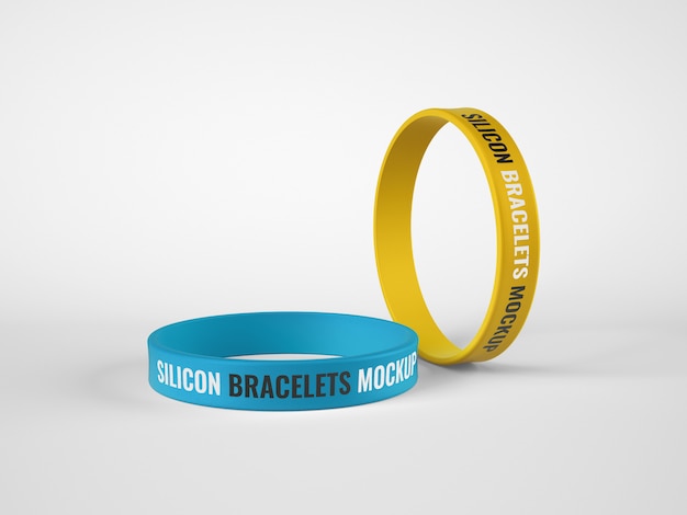 Download Silicone rubber bracelet mockup | Premium PSD File