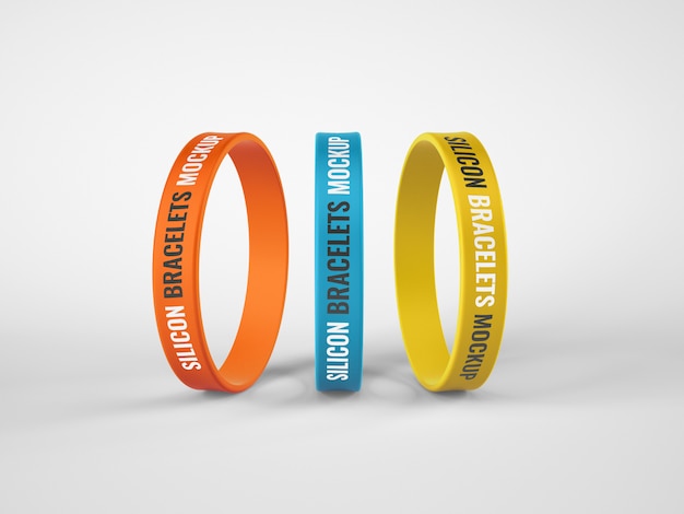 Download Silicone rubber bracelet mockup | Premium PSD File