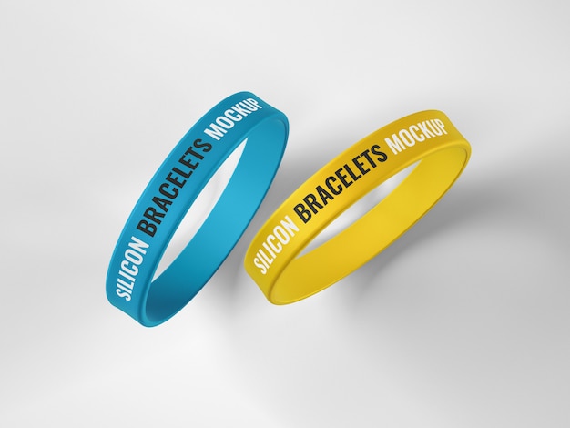 Silicone rubber bracelet mockup | Premium PSD File
