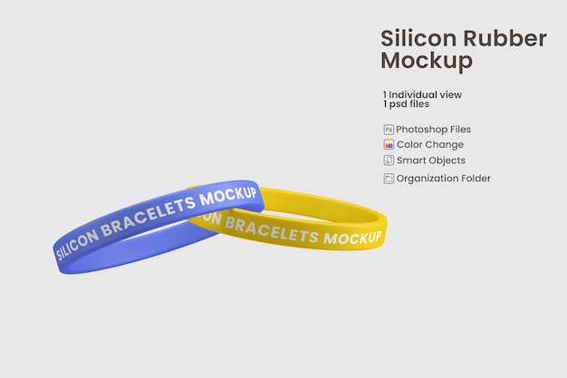 Download Premium PSD | Silicone rubber bracelet mockup