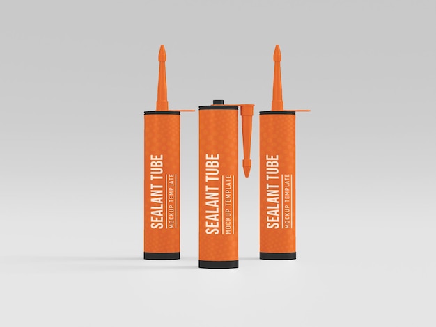 Free PSD | Silicone sealant tube mockup