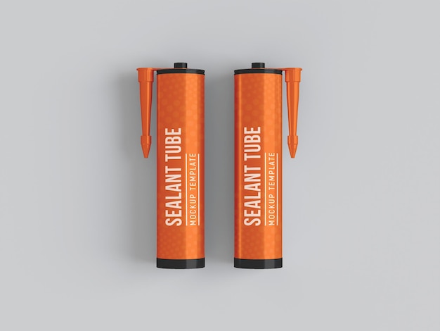 Premium PSD | Silicone sealant tube mockup