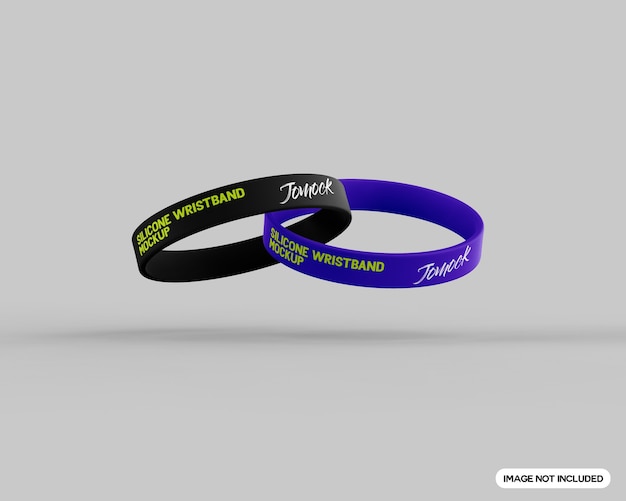 Premium PSD | Silicone wristband mockup