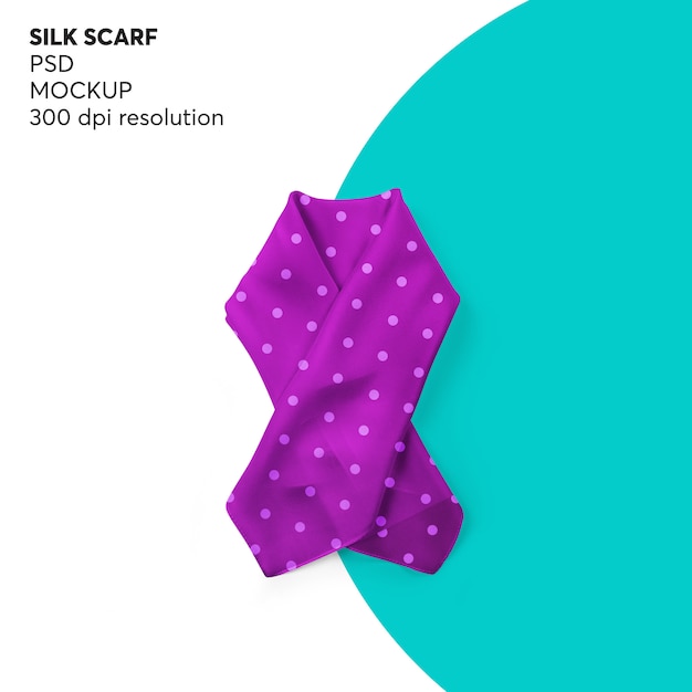 Silk scarf mockup Premium Psd