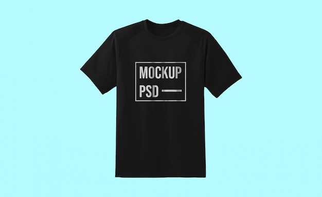 Premium PSD | Simple black men's t-shirt mockup