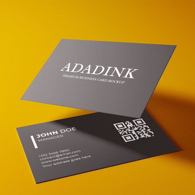 Download Premium PSD | Simple elegant business card mockup