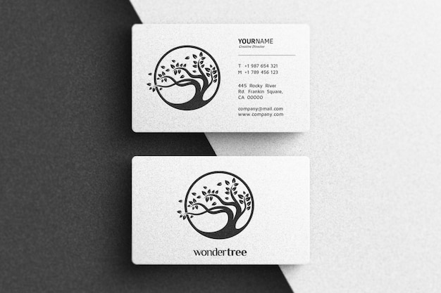 Download Free Simple Logo Mockup On White Business Card Premium Psd File Use our free logo maker to create a logo and build your brand. Put your logo on business cards, promotional products, or your website for brand visibility.
