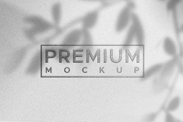 Download Free Simple Logo Mockup On White Paper Texture Silver Color Premium Use our free logo maker to create a logo and build your brand. Put your logo on business cards, promotional products, or your website for brand visibility.