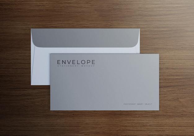 Download Premium Psd Simple Monarch Envelope Mockup Design