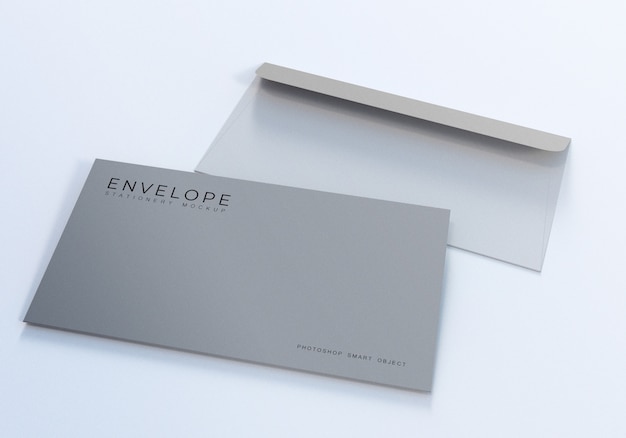 Download Simple office monarch envelope mockup design | Premium PSD File