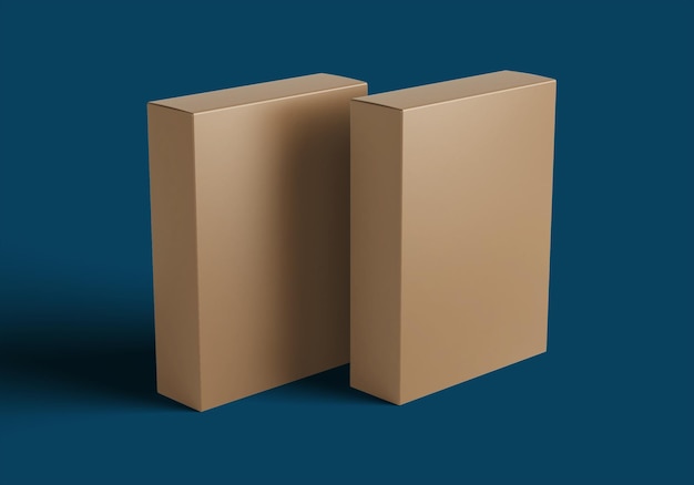 Download Premium PSD | Simple packaging box concept mockup side view