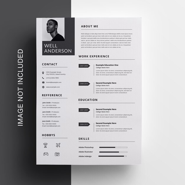 Premium PSD | Simple resume design