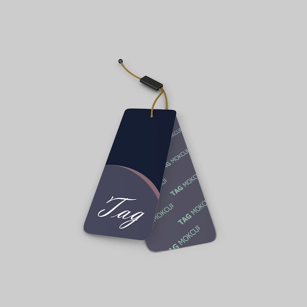 Premium PSD | Simply elegant cloth tag mockup