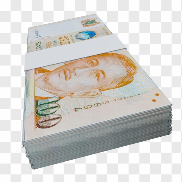 Premium PSD | Singapore currency dollar 100: stack of singapore dollar ...