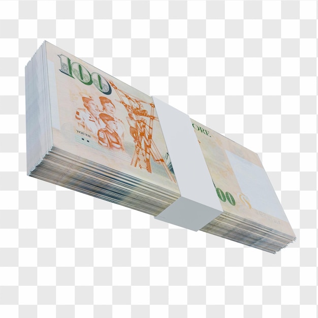 Premium PSD | Singapore currency dollar 100: stack of singapore dollar ...