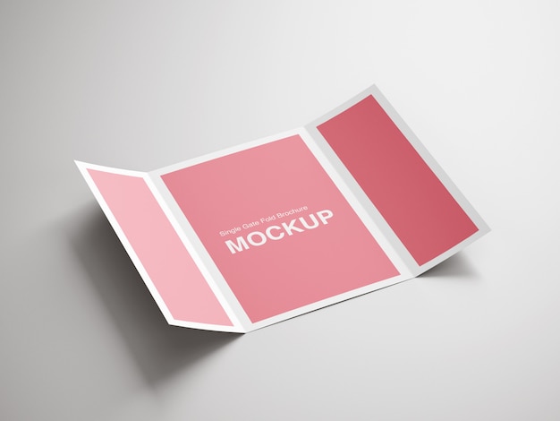 Download Single gate fold or trifold brochure mockup | Premium PSD File