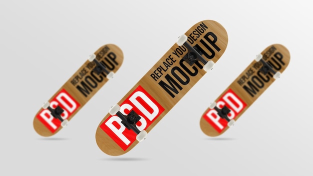 Download Premium Psd Skateboard 3d Rendering Mockup Design