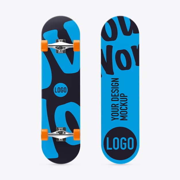 Download Skateboard mockup on white space | Premium PSD File