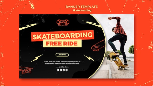 Skate Banner PSD, 100+ High Quality Free PSD Templates for Download