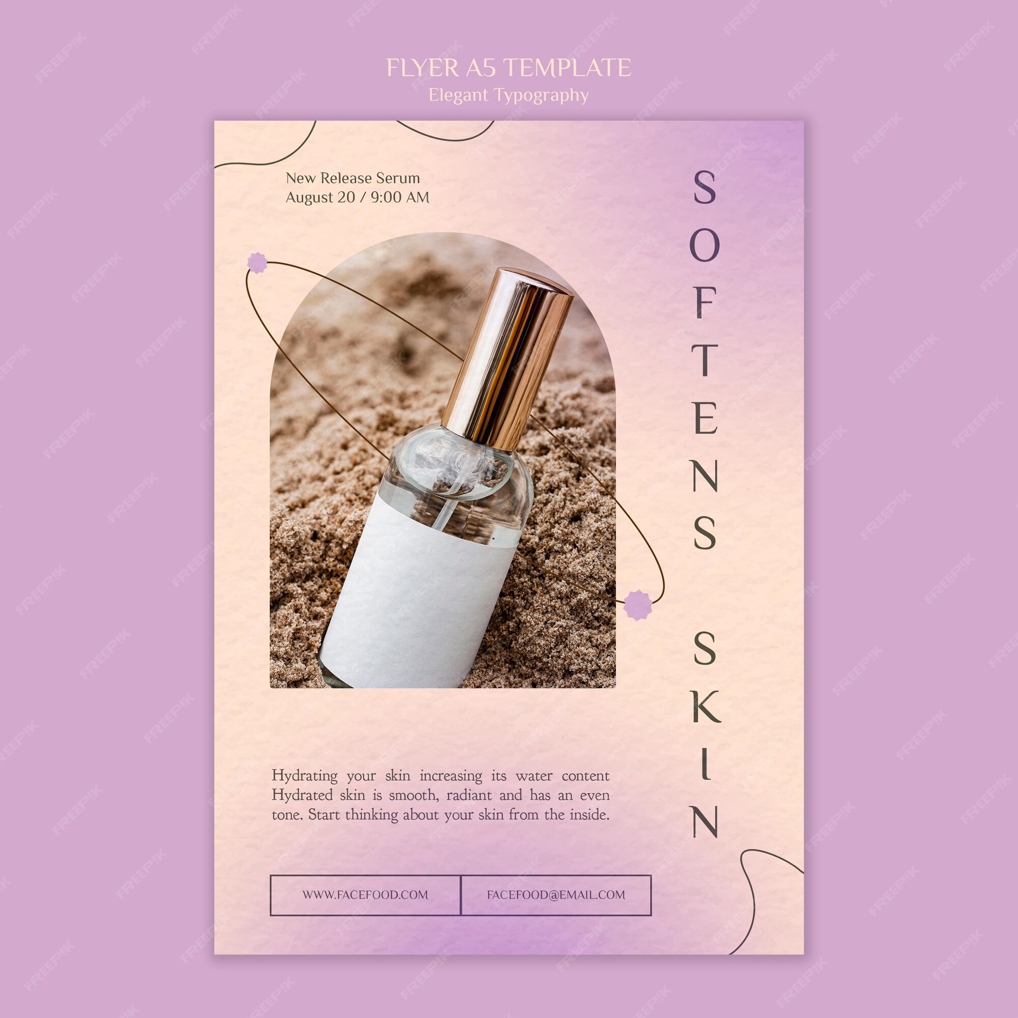 Free PSD Skin care print template