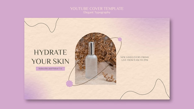 youtube skin template Premium PSD  Skin care youtube cover template