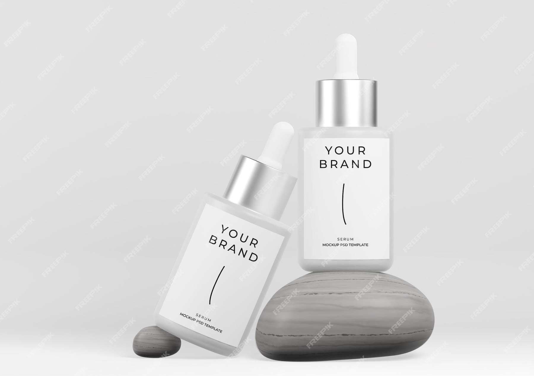 Premium PSD  Skincare serum realistic mockup