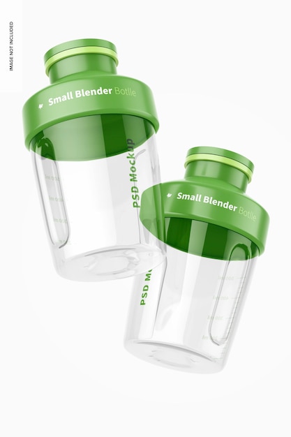 Download Free Psd Small Blender Bottles Mockup Floating