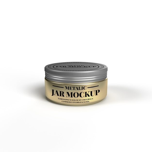 Download Premium Psd Small Metal Jar Barber Shop Realistic Mockup PSD Mockup Templates