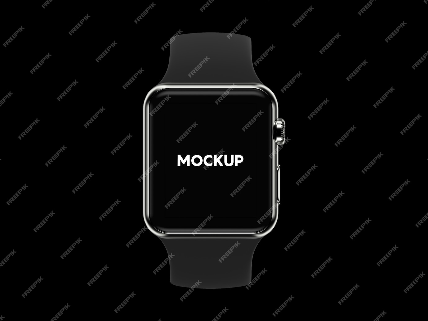 Free PSD | Smartwatch on black background mock up design