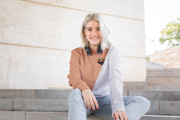 girl with hoodie