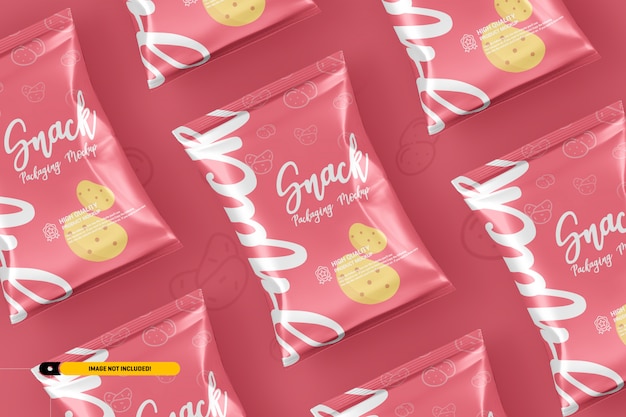 Download Premium PSD | Snack chips foil pack packaging mockup