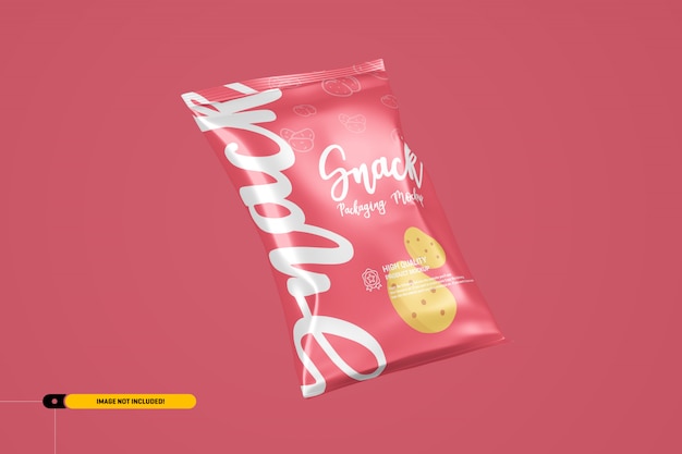 Download Premium PSD | Snack chips foil pack packaging mockup