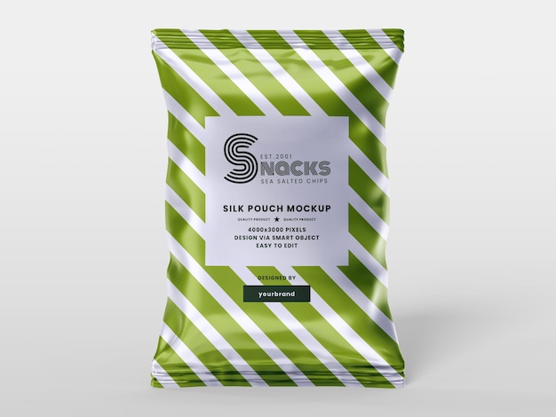 Download Free PSD | Snack pouch plastic bag mockup tempalte