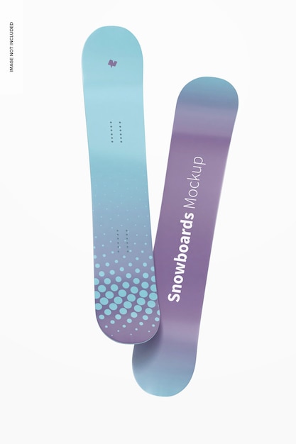 Download Free Psd Snowboard Mockup On White