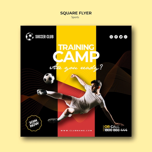 Football Camp Flyer Template Free