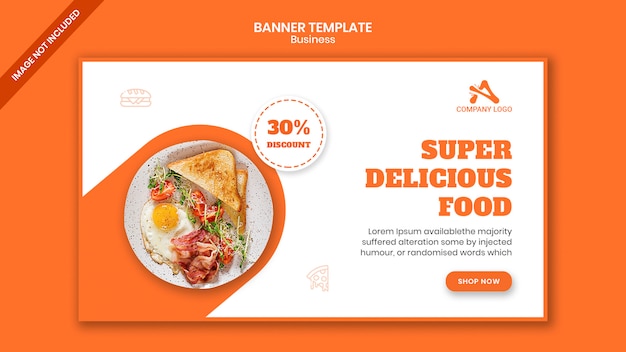 Social media banner template for restaurant food Premium Psd