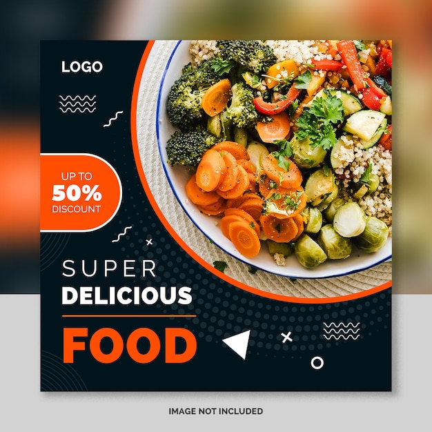 Social media banner template for restaurant food PSD file ...