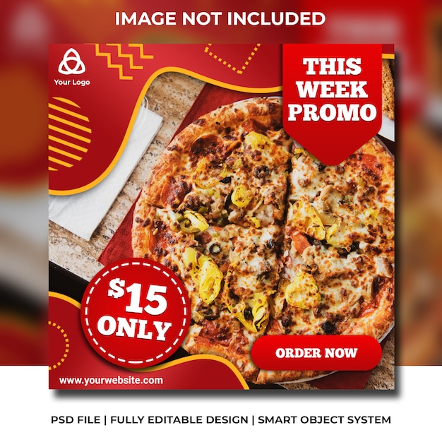 Premium Psd Social Media Pizza And Fast Food Instagram Template