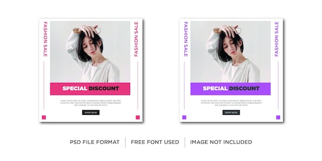 Social media post template flyer for clothing sales Premium Psd