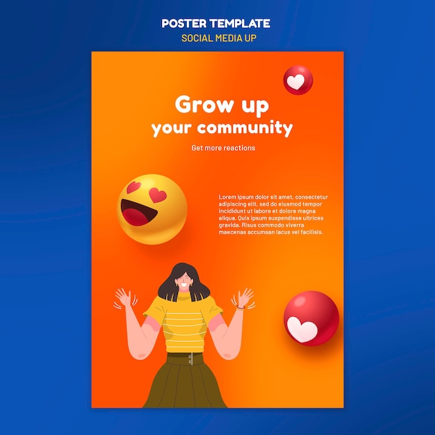 Free PSD Social media poster template