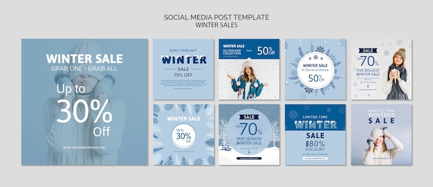 Download Free Psd Social Media Template Pack With Sales PSD Mockup Templates