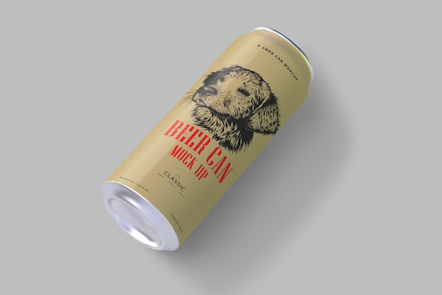 Premium PSD | Soda or beer can mockup