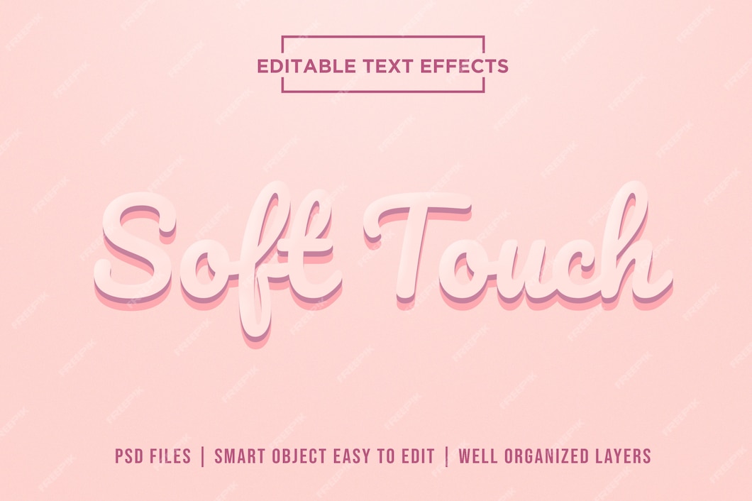 Premium PSD | Soft touch text effects