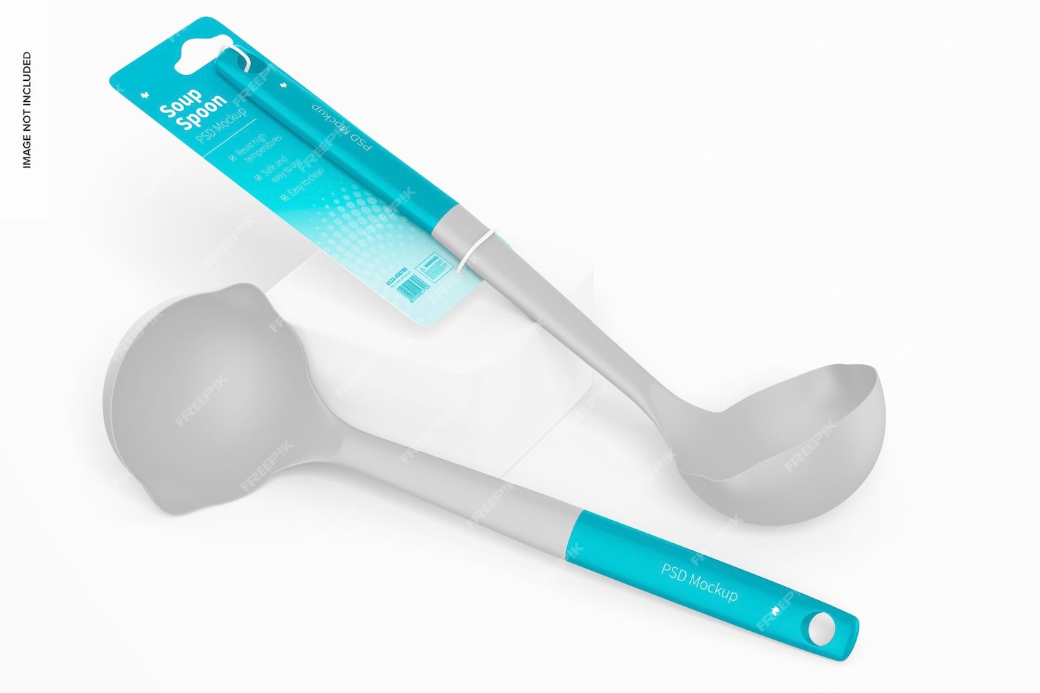 Premium PSD | Soup spoons mockup