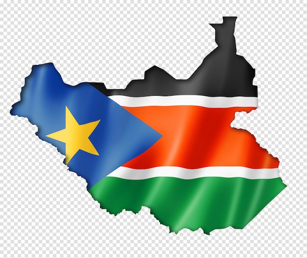 Premium Psd South Sudan Flag Map