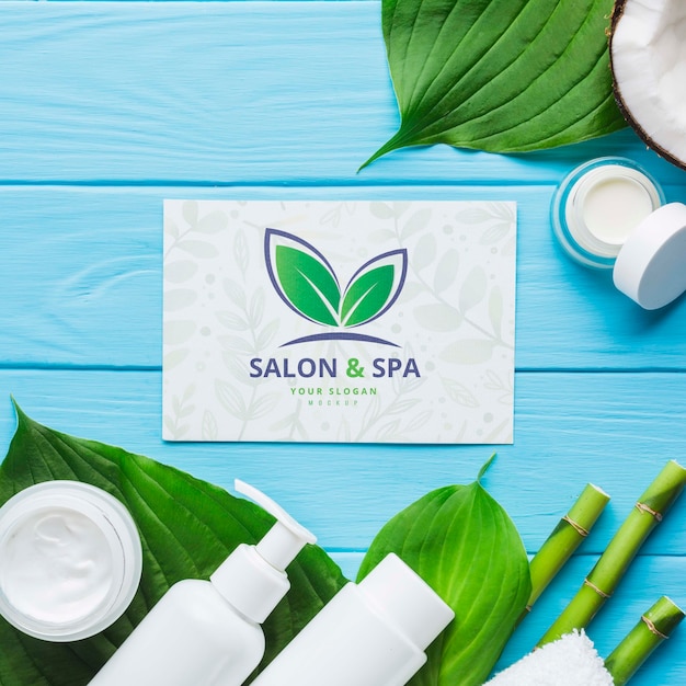 Download Spa center assortment with mock-up | Free PSD File